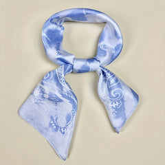 Tie Dye Paisley Silk Square Scarf for Women