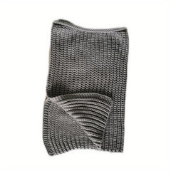Vintage Knitted Scarf Elastic Neck Gaiter Casual Warm Infinity Scarf