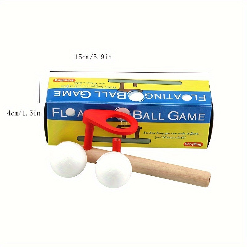 Wooden Blow Ball Game for Lung Capacity - Fun Balance & Puzzle Toy