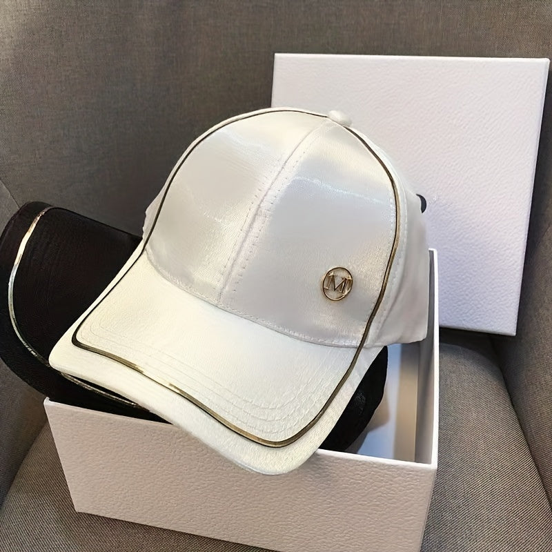M Label Baseball Cap Lightweight Adjustable Sun Hat for Women