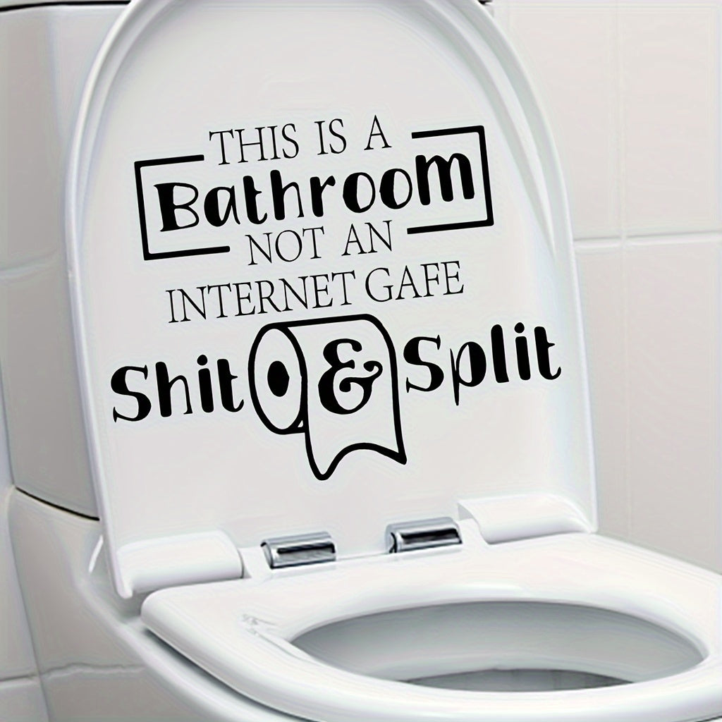 Toilet Sign Decoration Sticker Self-adhesive PVC Removable Wallpaper