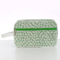 Floral Pattern Cosmetic Bag Roomy Makeup Bag Zipper Travel Toiletry Organizer