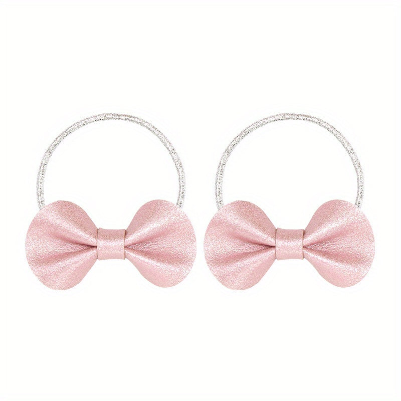 Rabbit Ears Hair Tie Glitter Bowknot Headwear for Baby Girls