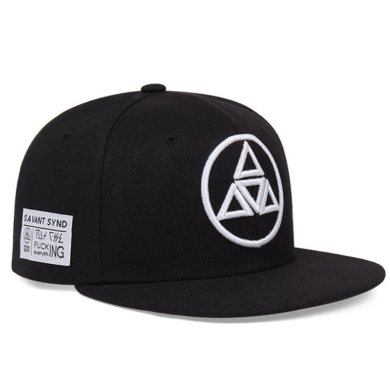 Embroidered Men's Hip Hop Flat Brimmed Hat