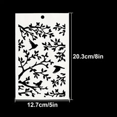 Twigs and Birds Stencil DIY Art Stencil for Painting on Wood Canvas Paper Fabric