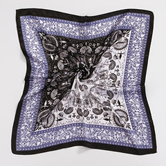Floral Print Satin Scarf for Accessories
