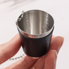 4-Pack 30ML Stainless Steel Cups with Beads Chain - Portable Small Wine Glass