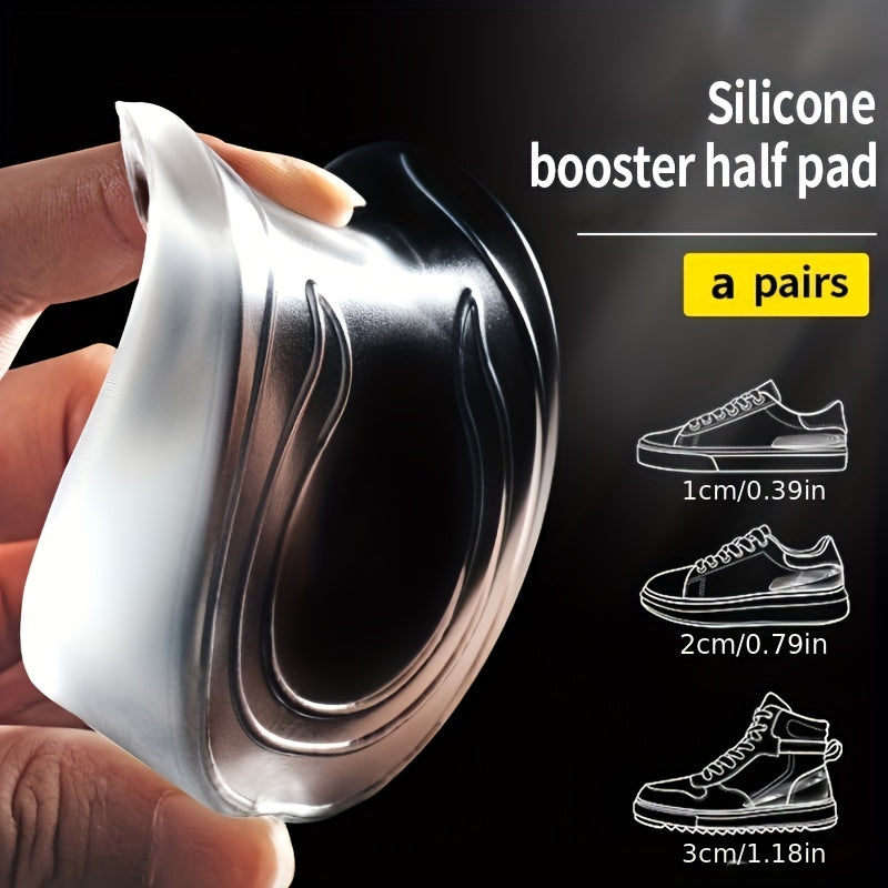 Transparent Heightened Insole Massaging Feet Care Gel Foot Pad Shoe Lift