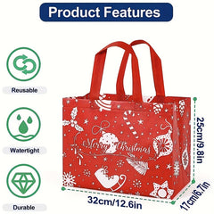 8 Reusable Christmas Gift Bags With Reinforced Handles