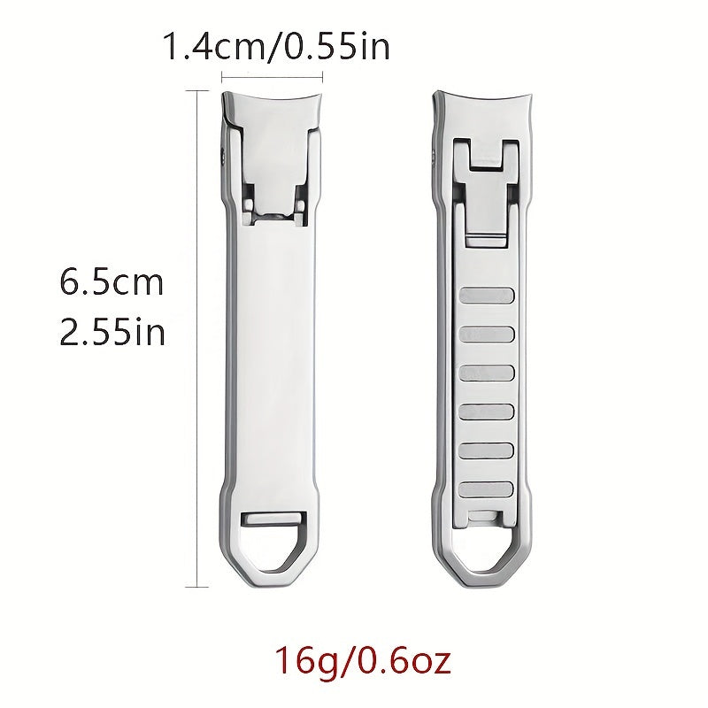 Portable Stainless Steel Folding Nail Clipper for Travel - Large Opening