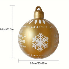 Inflatable Christmas Ball 23.6in Outdoor Decoration