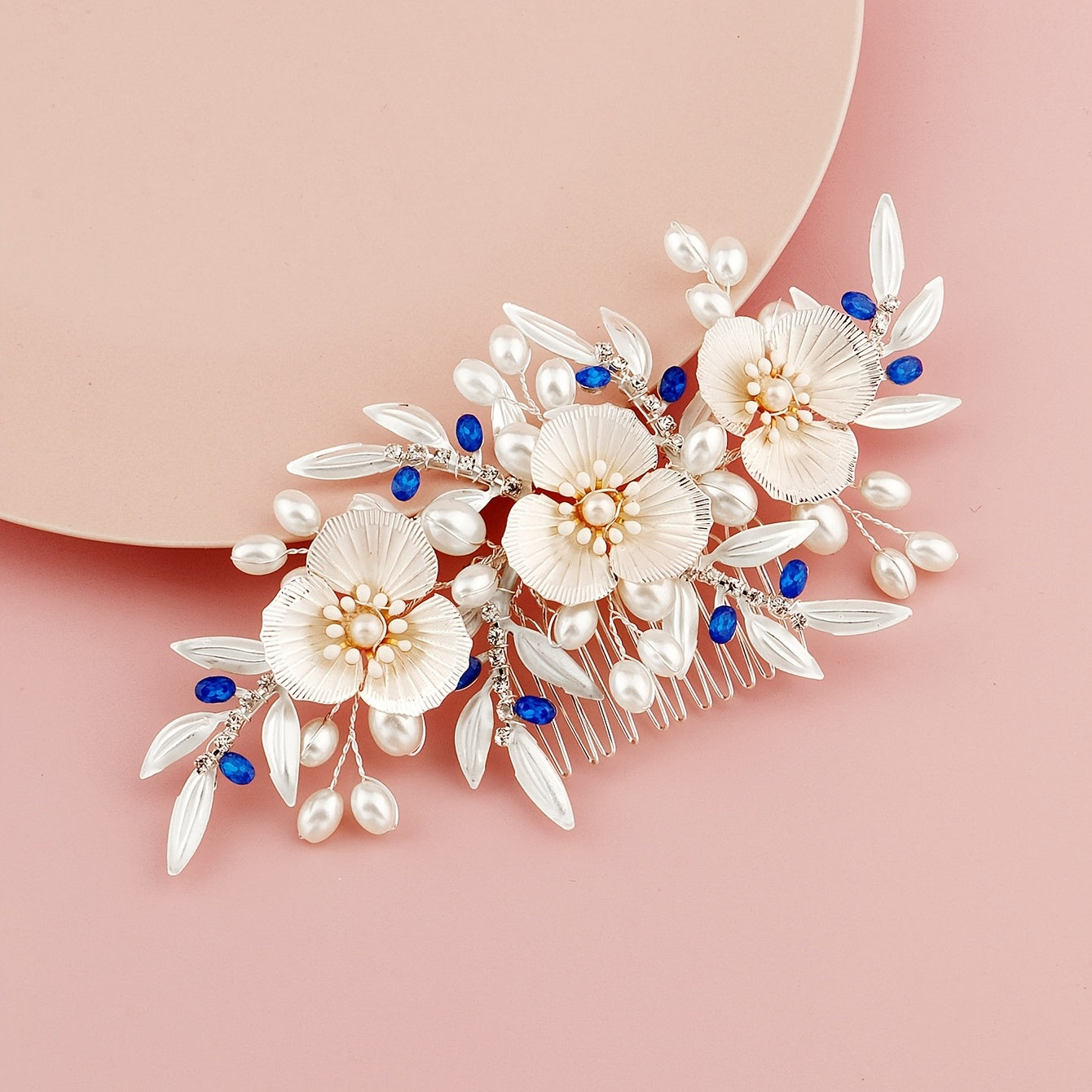 Vintage Flower Pearl Hair Comb Bridal Hair Accessories