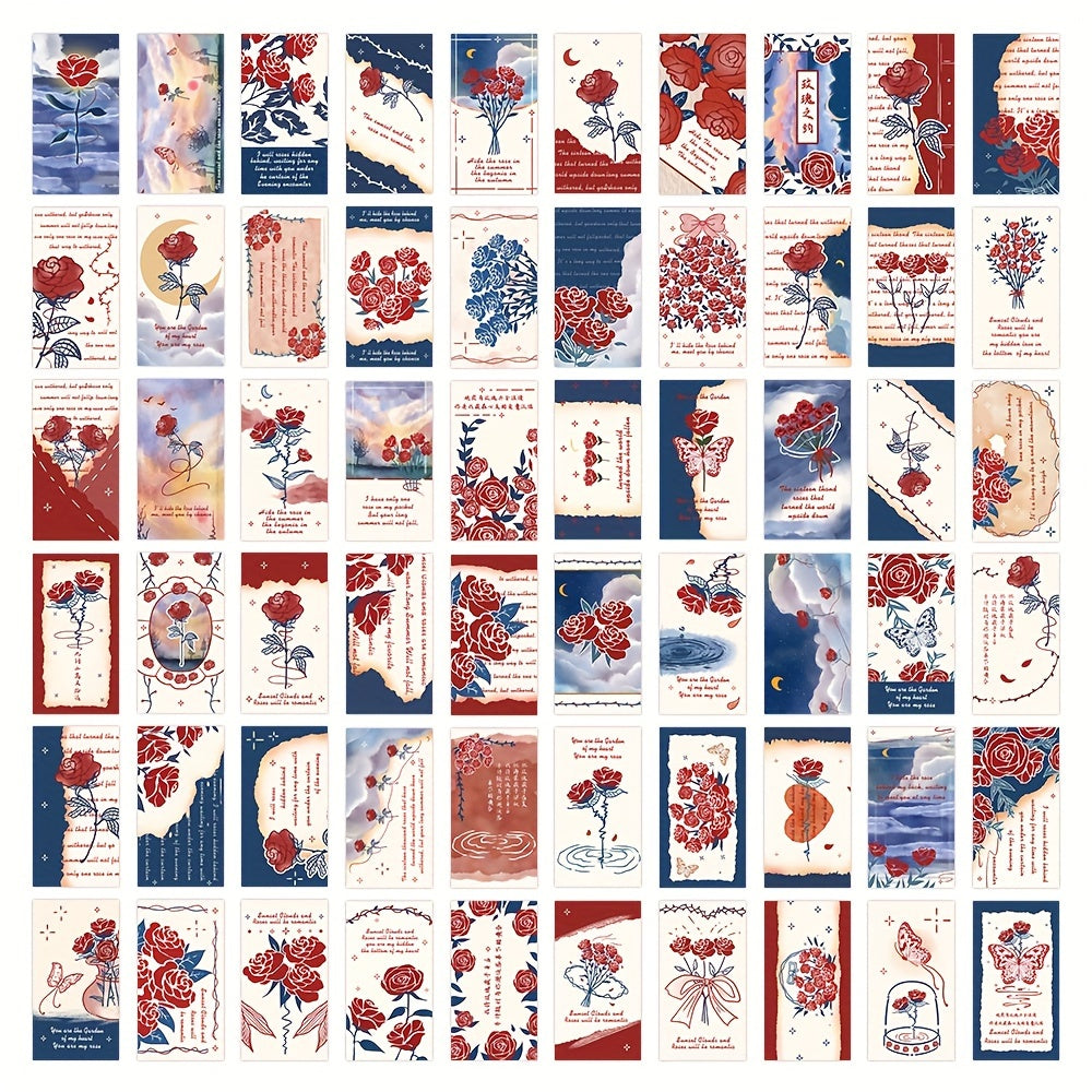 60pcs Fancy Bookmark Series Graffiti Stickers for DIY Journal Decoration