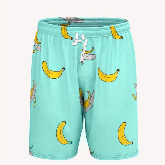 Men's Banana Print Loose Shorts Quick Drying Pants