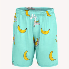 Men's Banana Print Loose Shorts Quick Drying Pants
