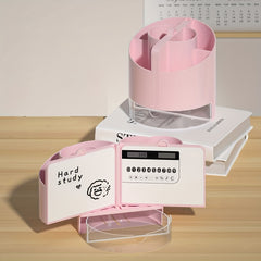 Multifunctional Pen Holder Large Capacity With Mirror Storage Box
