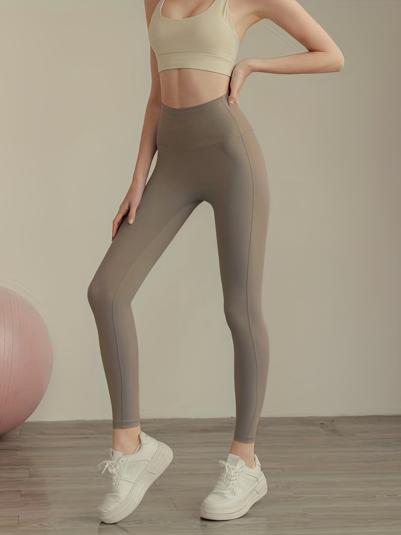 High Waist Yoga Pants Slim Fit Butt Lifting Tummy Control Sporty Pants