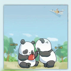 Panda Flower Memo Book With High Beauty Lai Decorations