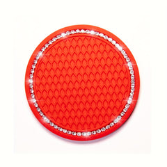 2pcs Anti Slip Silicone Cup Holder Pad Heat Insulation Interior Protection