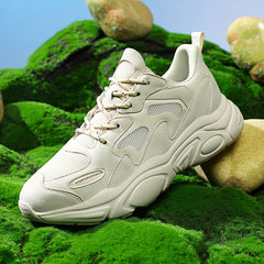 Men's Chunky Lace-Up Sneakers Athletic Shoes Breathable & Wear-Resistant