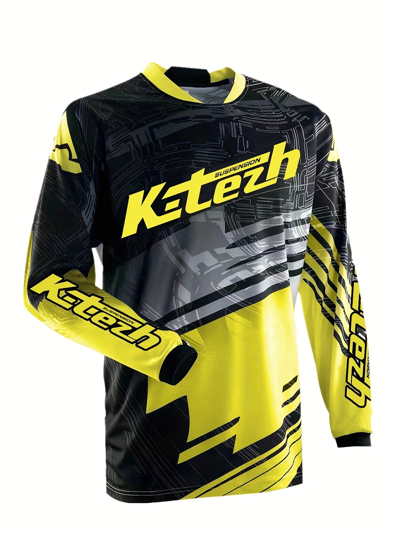 Men's Cycling Jersey Long Sleeves Moisture Wicking Shirt