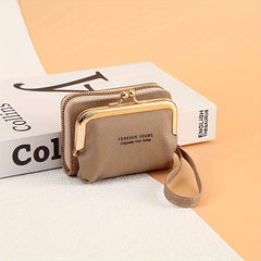Personalized Grefay Women's Leather Wallet with Detachable Strap & Coin Purse