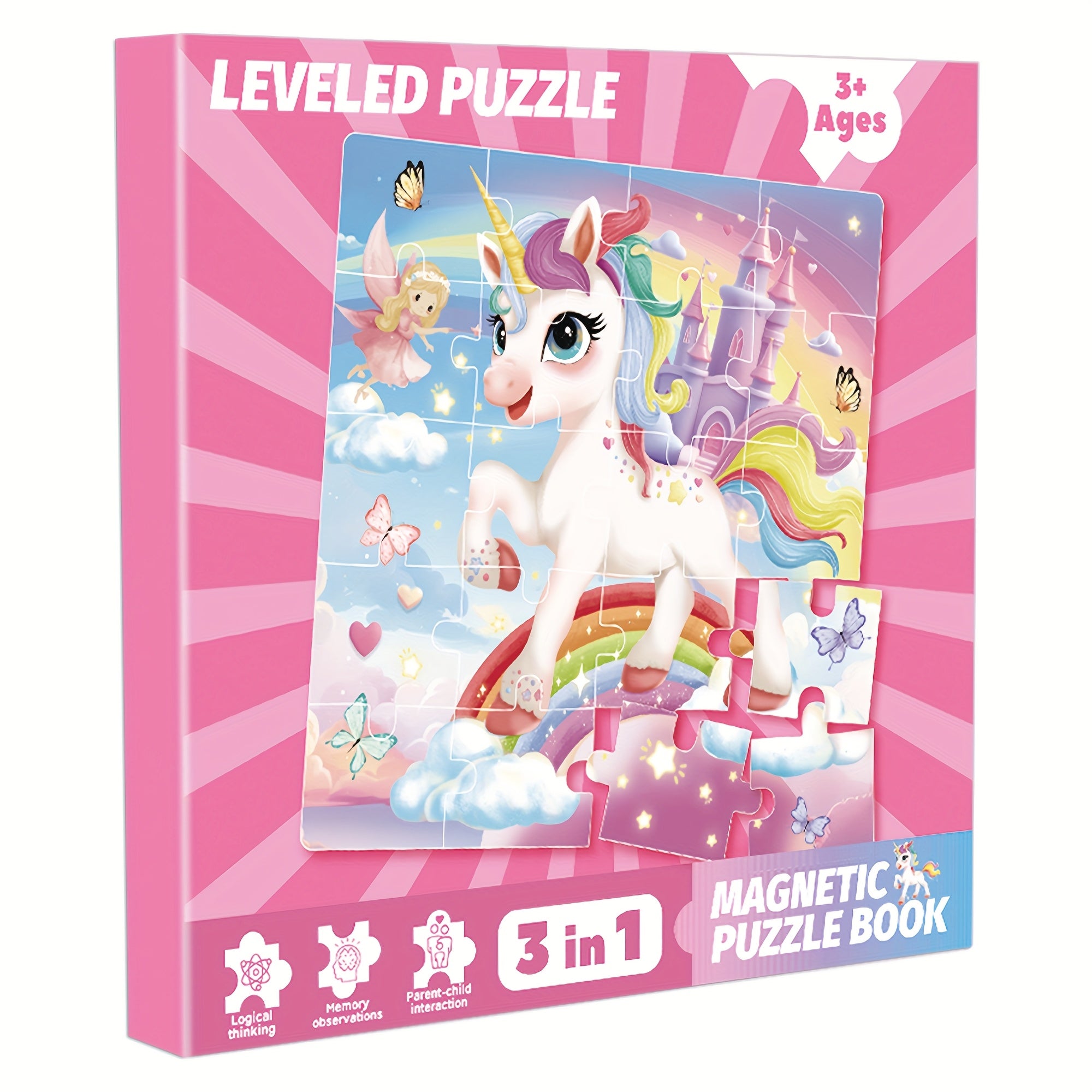 Magnetic Puzzles for Kids Toddler Book to Develop Creativity and Motor Skills