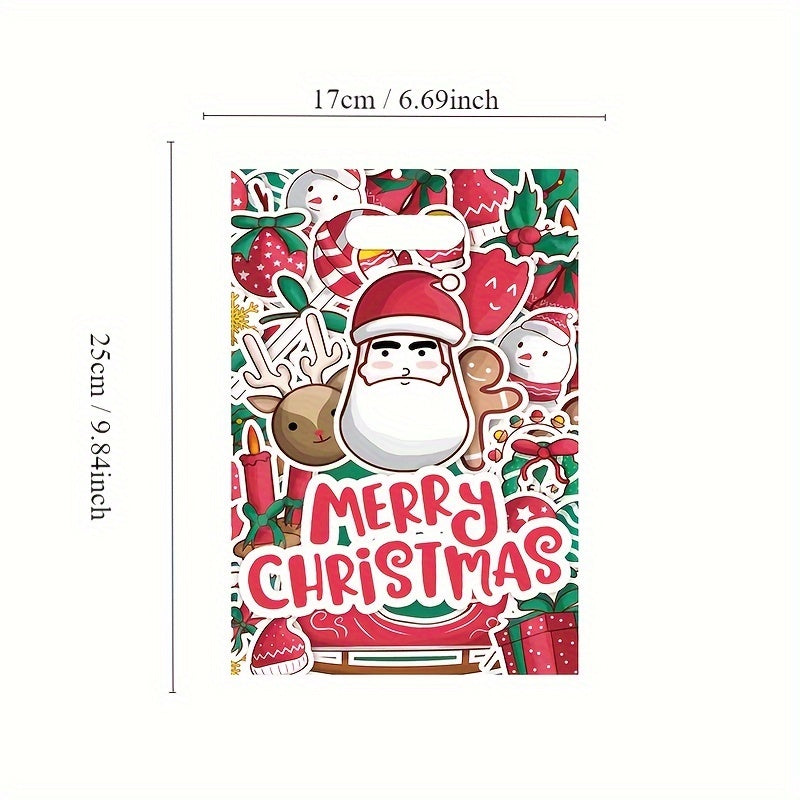 10pcs Christmas Gift Bags Cartoon Pearl Film Halloween Christmas Eve