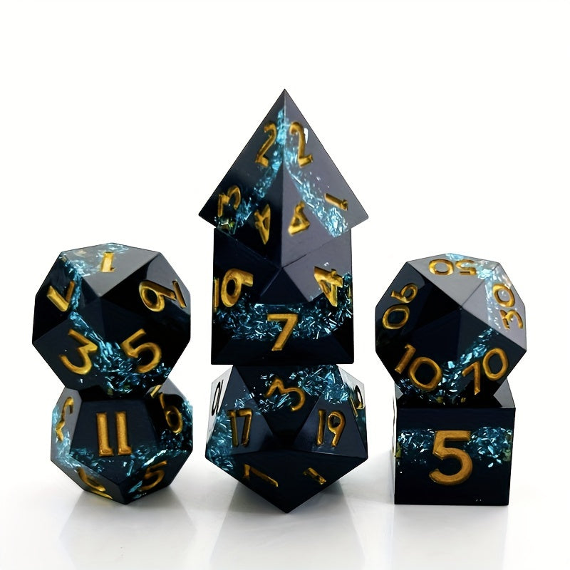 7pcs Resin Colorful Dice Game Accessories Sided Mini Dice Game Punishment