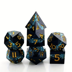 7pcs Resin Colorful Dice Game Accessories Sided Mini Dice Game Punishment