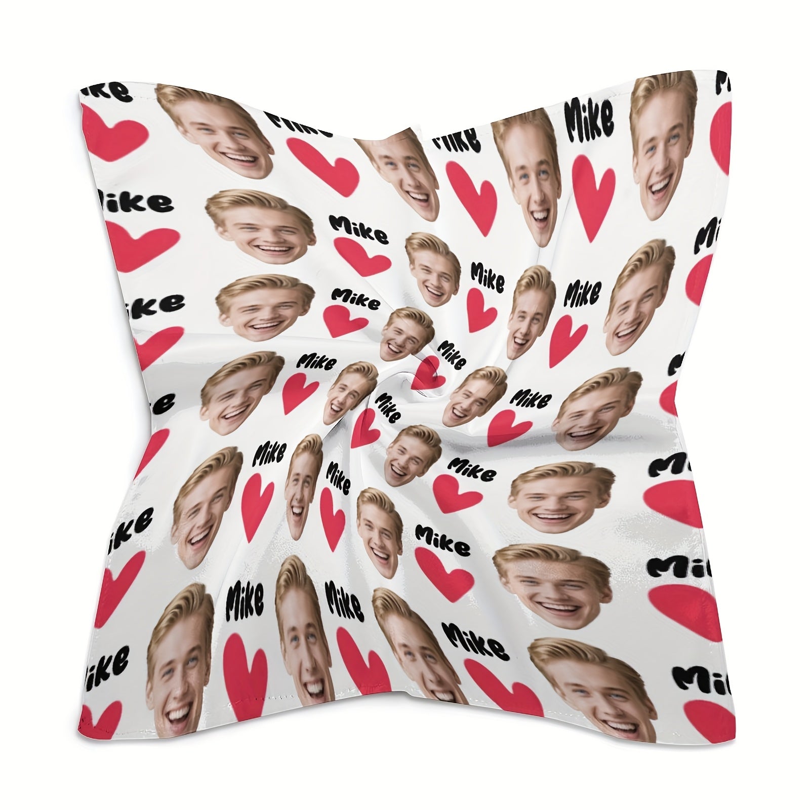 Custom Photo Text Women's Square Scarf Bandana Halloween Christmas Gift