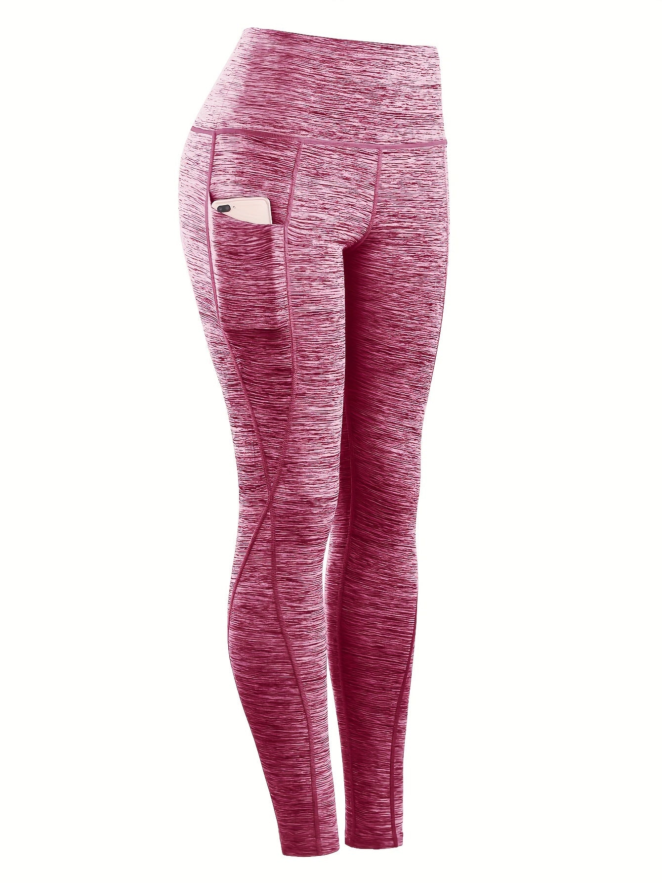 High Waist Yoga Pants With Pocket Running Sports Workout Fitness Leggings