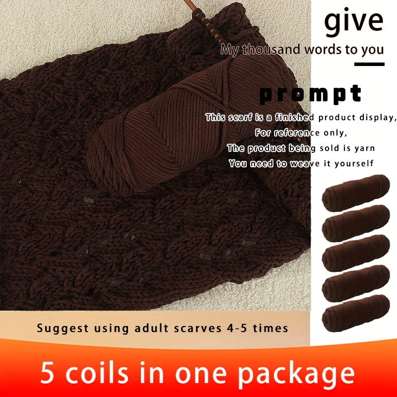 Soft Yarn For DIY Gift Comfortable Chunky Knit Supplies 500g