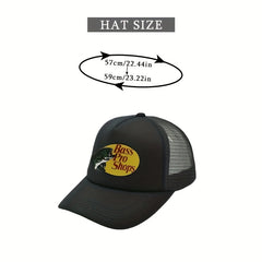 Mesh Trucker Cap Fish Pattern Breathable Baseball Hat for Fishing