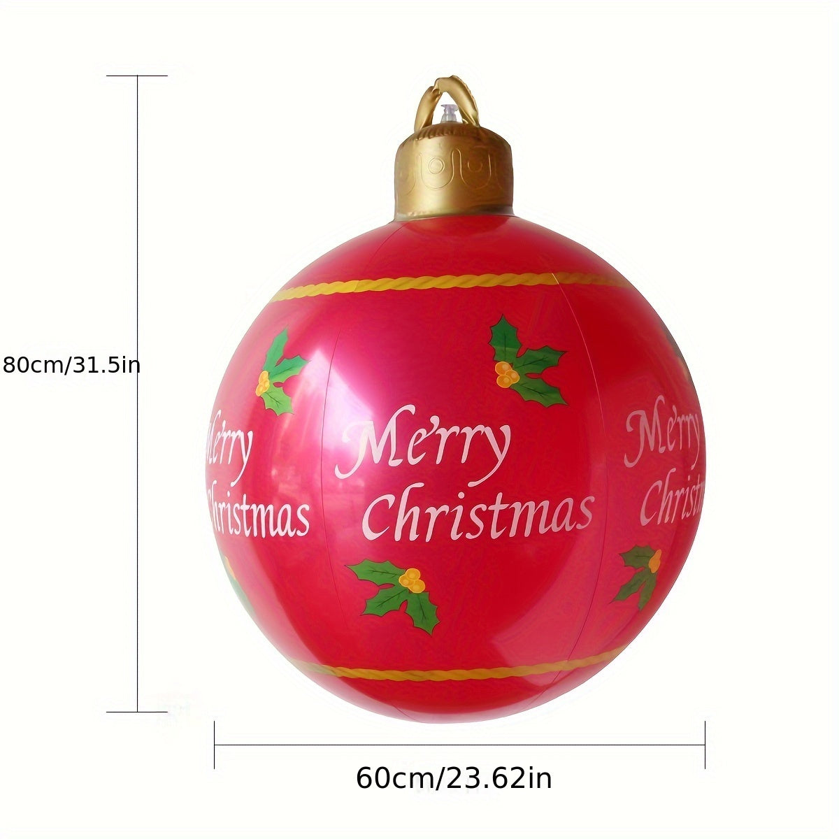 Inflatable Christmas Ball 23.6in Outdoor Decoration