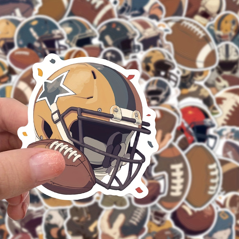 55pcs Cartoon Football Sports Vinyl Stickers for Laptops Water Bottles Mobile Ph