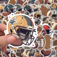 55pcs Cartoon Football Sports Vinyl Stickers for Laptops Water Bottles Mobile Ph
