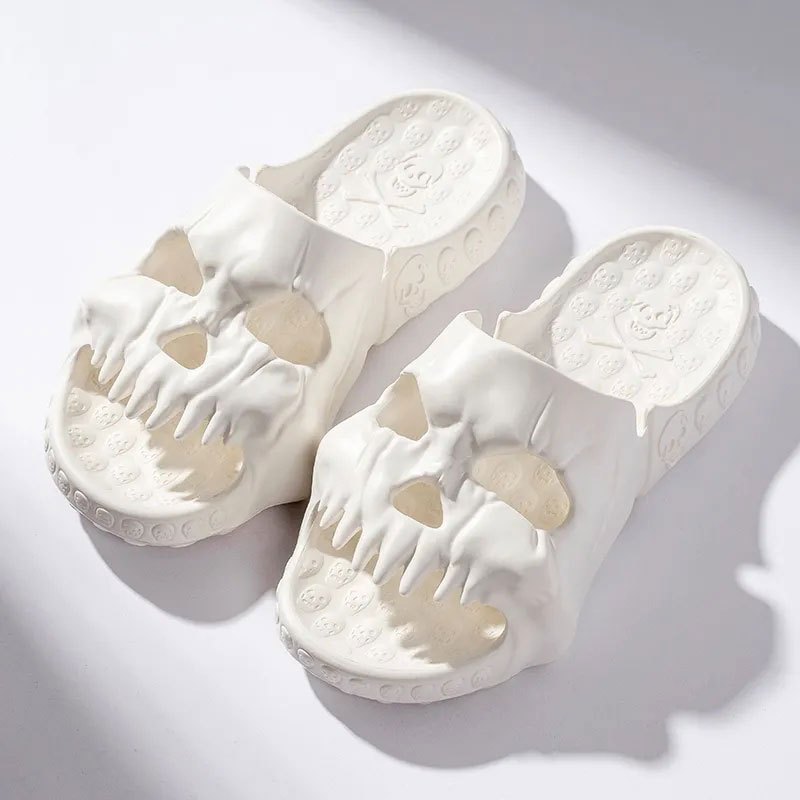 Men's Lightweight Skull Slides Casual Slippers