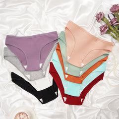 9pcs Ribbed Briefs Comfy & Stretchy Intimates Panties Lingerie & Underwear