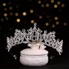Golden Princess Tiara Crown Rhinestone Hair Accessories