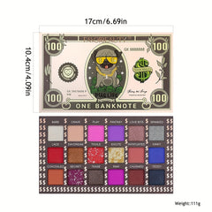 18-Color Sequin Matte Eyeshadow Palette with Highlighter