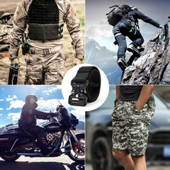 2in1 Military Nylon Belt With Hidden Pocket Metal Quick Release Buckle