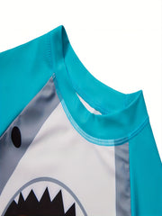Boys Shark Outfit Long Sleeves Shirt & Shorts