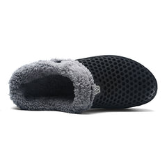 Men's Warm Fleece Cozy Slides Slippers Comfortable Non slip Home Shoes