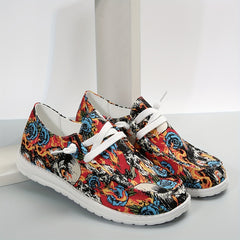 Colorful Halloween Print Low Top Walking Shoes