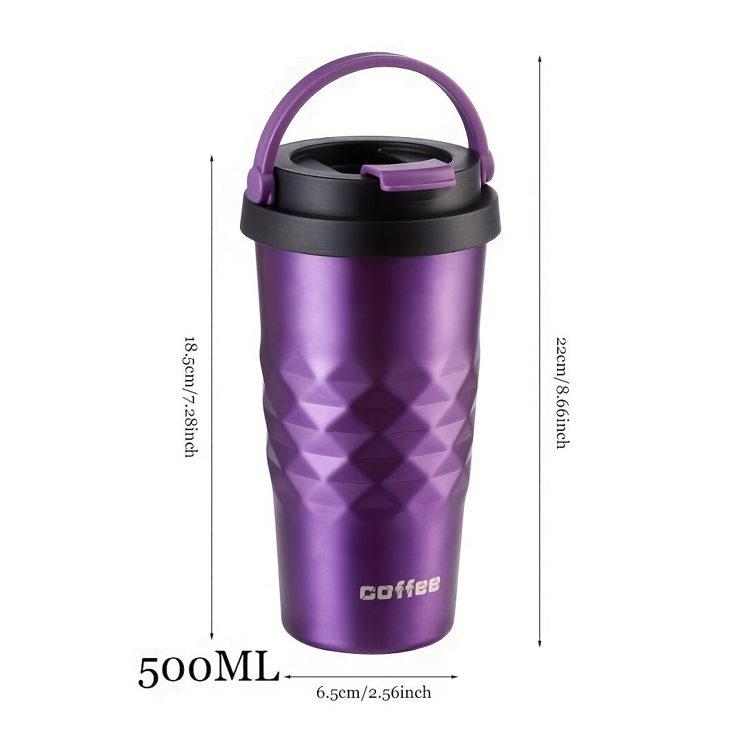 500ml Water Bottle With Lid Portable Tumbler Coffee Mug