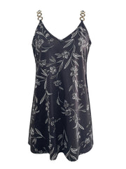 Floral Print Metal Strip Cami Top