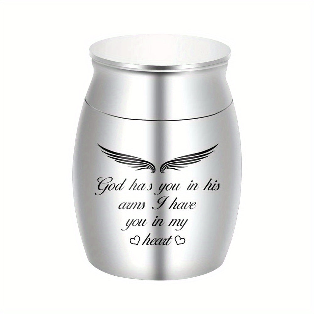 Small Stainless Steel Pet Urn Dog Ashes Container Ashes Holder Memorial