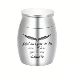 Small Stainless Steel Pet Urn Dog Ashes Container Ashes Holder Memorial