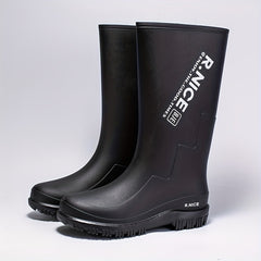 Men High Top Rain Boots Wear resistant Waterproof Non slip Galoshes